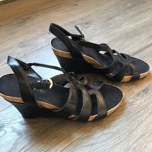 Aerosoles Wedge leather sandal | size 9